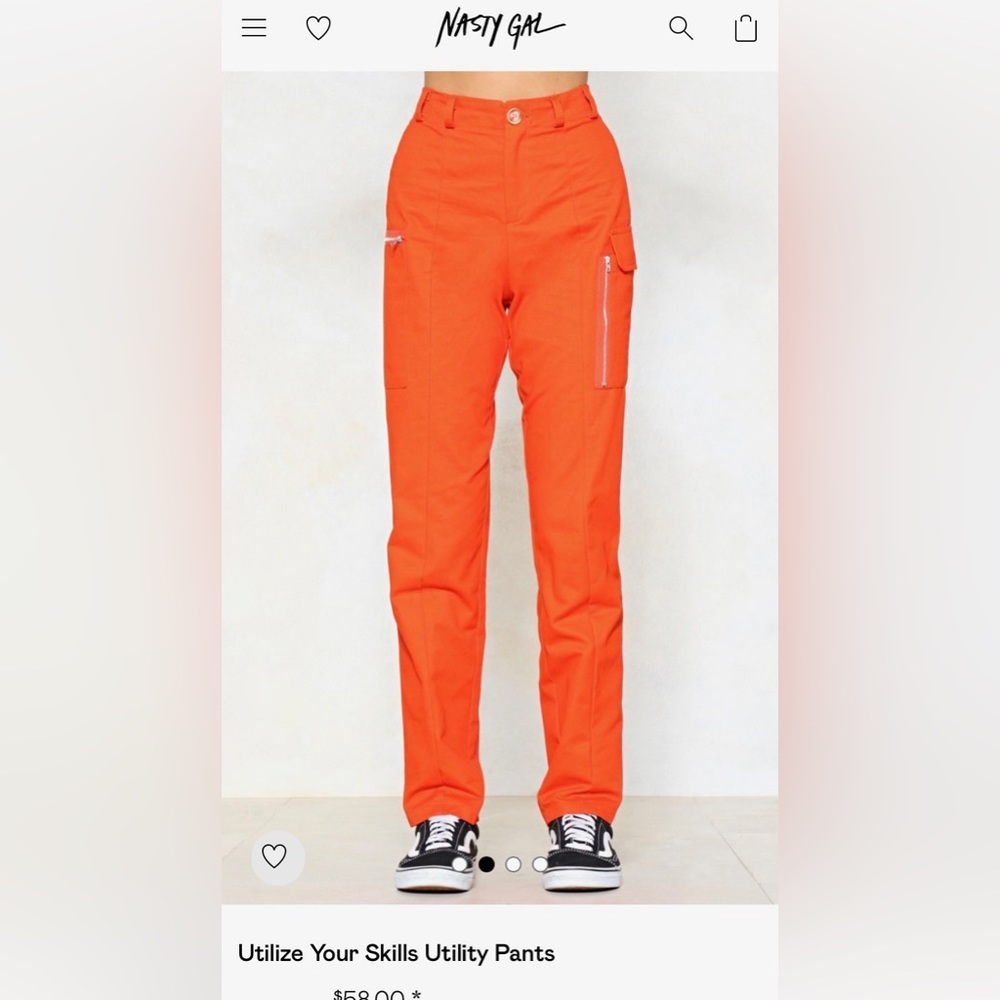 Nasty Gal ‘Utilize Your Skills Utility Pants’ high-waisted 100% cotton capris